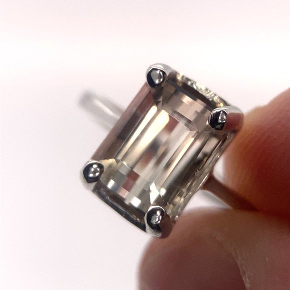 BiColor Tourmaline 2.05ct Solid 14K White Gold Ring - Picture 6 of 6